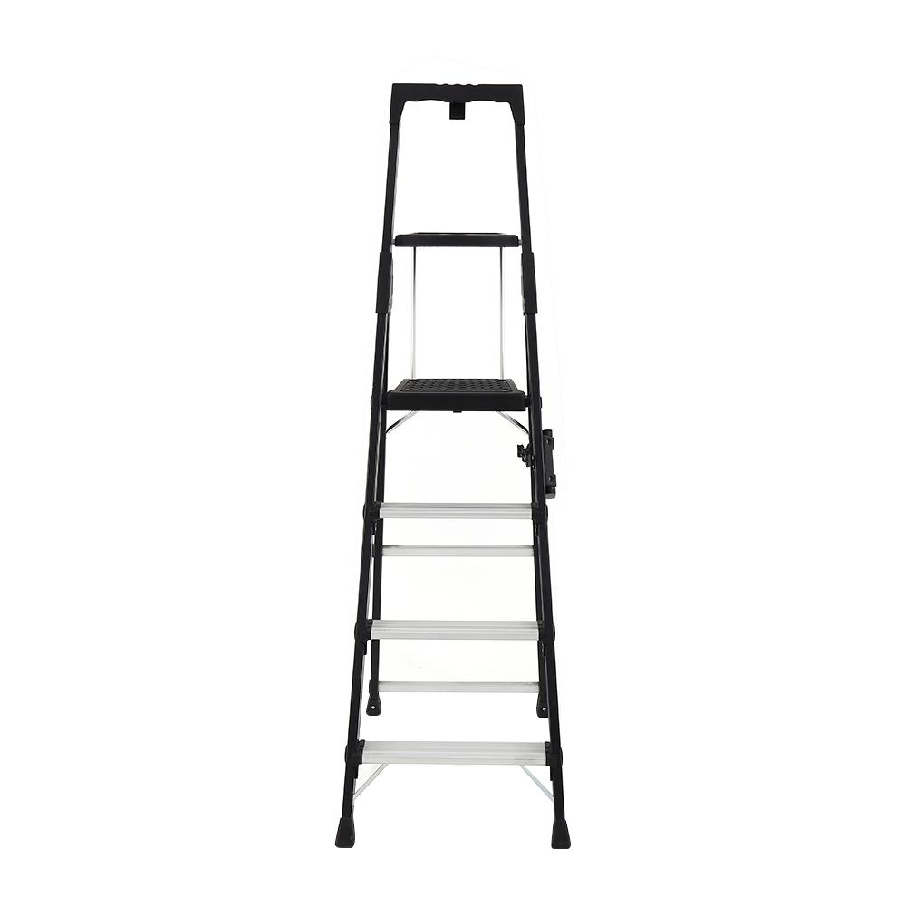 บันไดทรง A มีมือจับ MATALL A015-104 4 ขั้น สีดำ