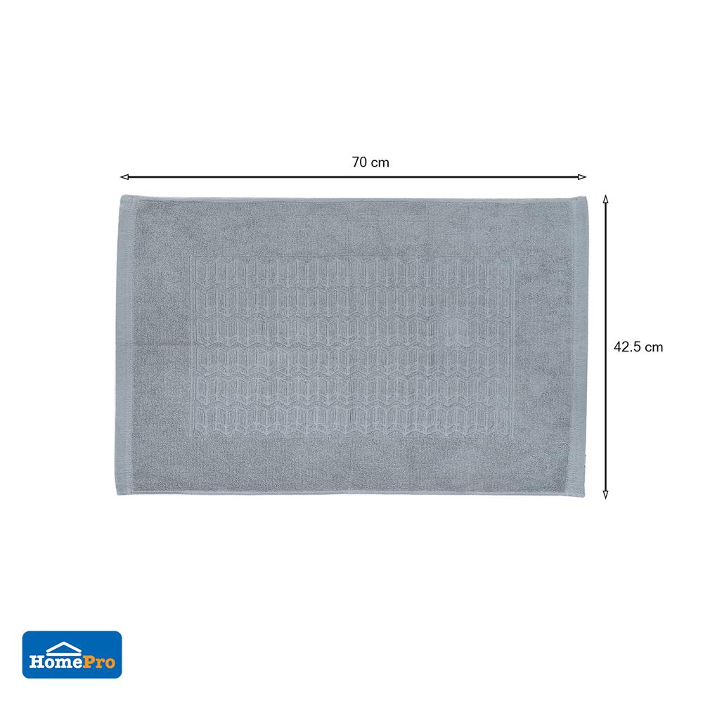 พรมขนหนู HOME LIVING STYLE BONE 17X28 นิ้ว สีเทา