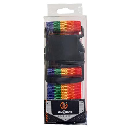 สายรัดกระเป๋าเดินทาง GLOBAL PADLOCK TOURNIQUET สีรุ้ง_4