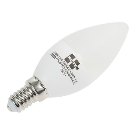 หลอดไฟ LED HI-TEK หลอดจำปา ECO CANDLE 4 วัตต์ WARMWHITE E14 สีเหลือง_1