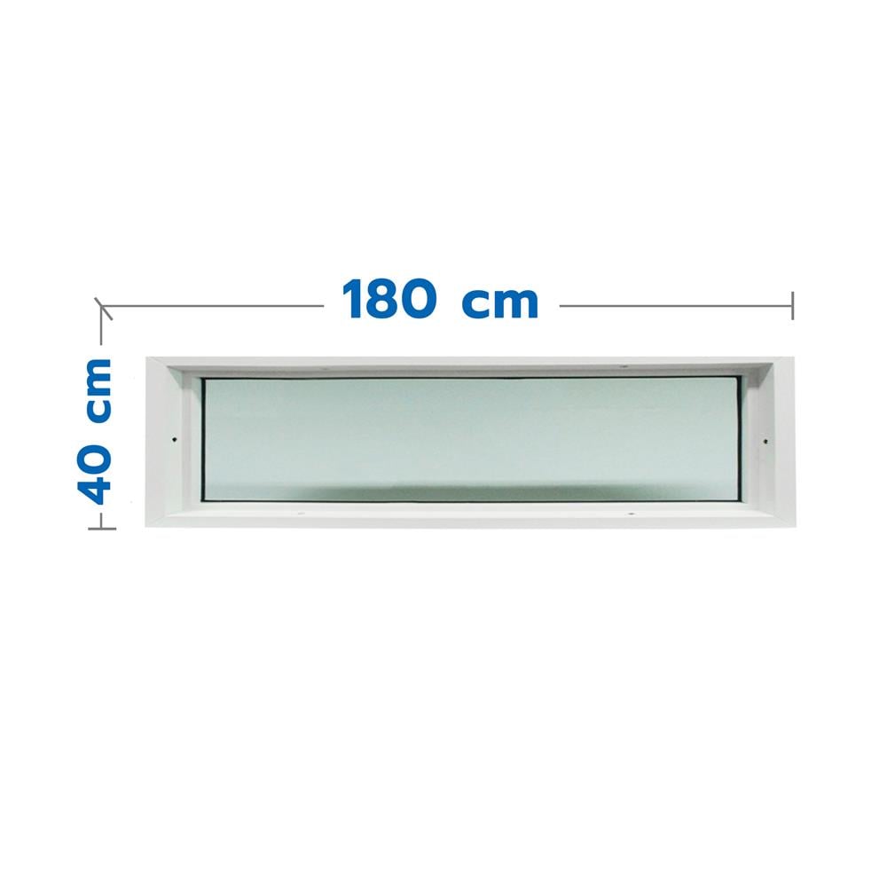 UPVC FIXED WINDOW HOFFEN 180X40CM WHITE