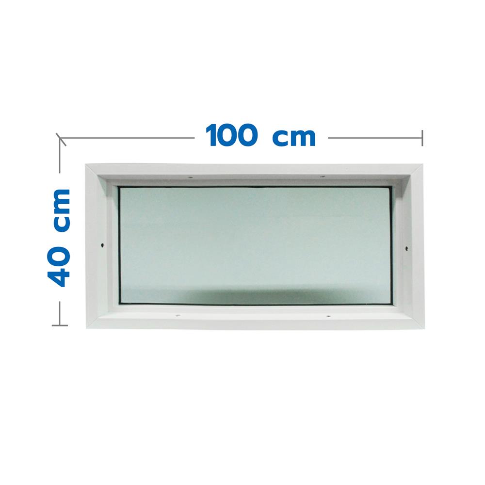 ช่องแสงหน้าต่าง UPVC HOFFEN 100X40 ซม. สีขาว