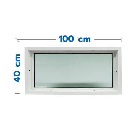 ช่องแสงหน้าต่าง UPVC HOFFEN 100X40 ซม. สีขาว