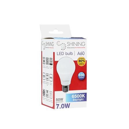 หลอด LED TOSHIBA A60 SHINE 7วัตต์ สีขาว_2