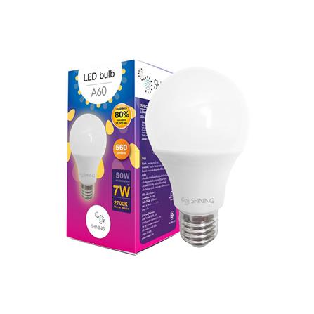 หลอด LED TOSHIBA A60 SHINE 7W E27 WARM WHITE_1