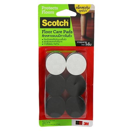 สักหลาดกลม SCOTCH 34X34 MM สีดำ จำนวน 24ชิ้น_1