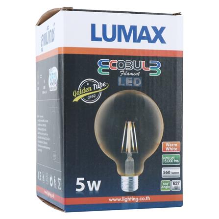 หลอด LED LUMAX FILAMENT G95 5 วัตต์ WARMWHITE E27_2