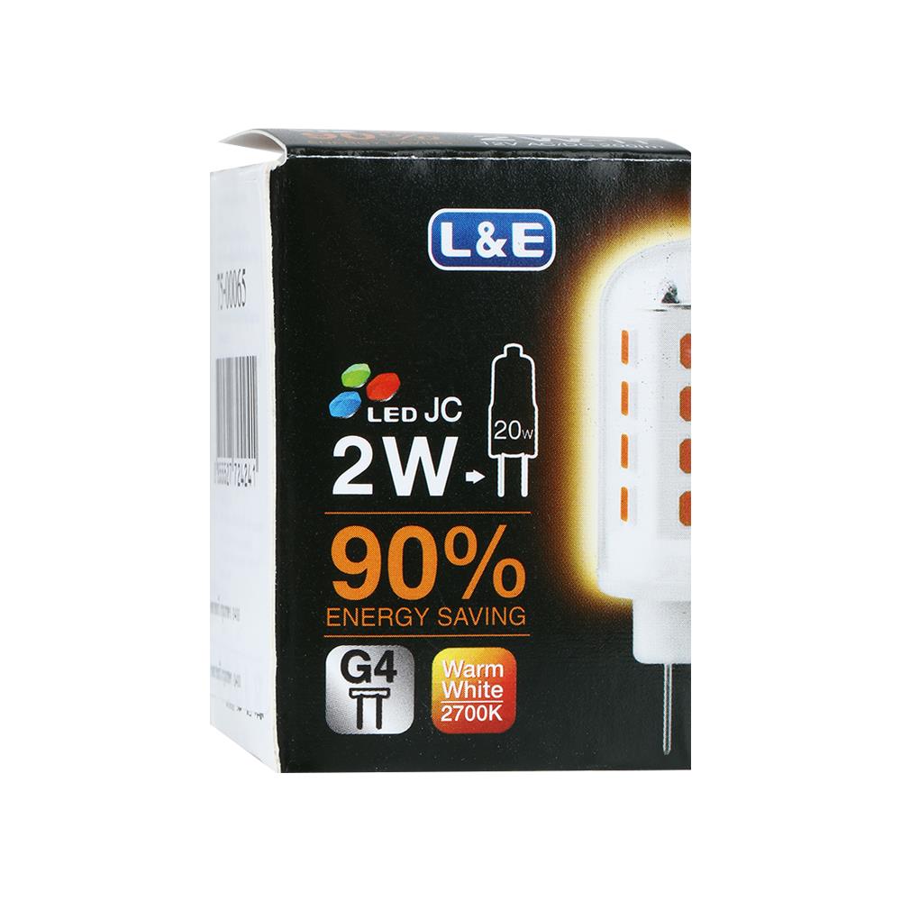 หลอด LED L&E AC/DC 2 วัตต์ G4 WARMWHITE