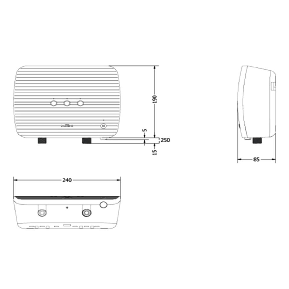 เครื่องทำน้ำร้อน MEX CENTRI 6R 6000 วัตต์ สีเงิน