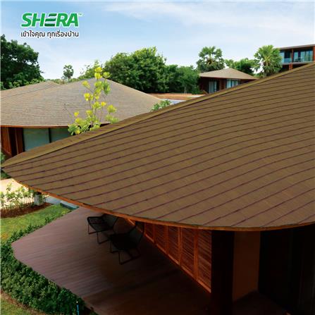กระเบื้องหลังคา SHERA ซีดาร์เชค สีบราวน์เชสนัท_1