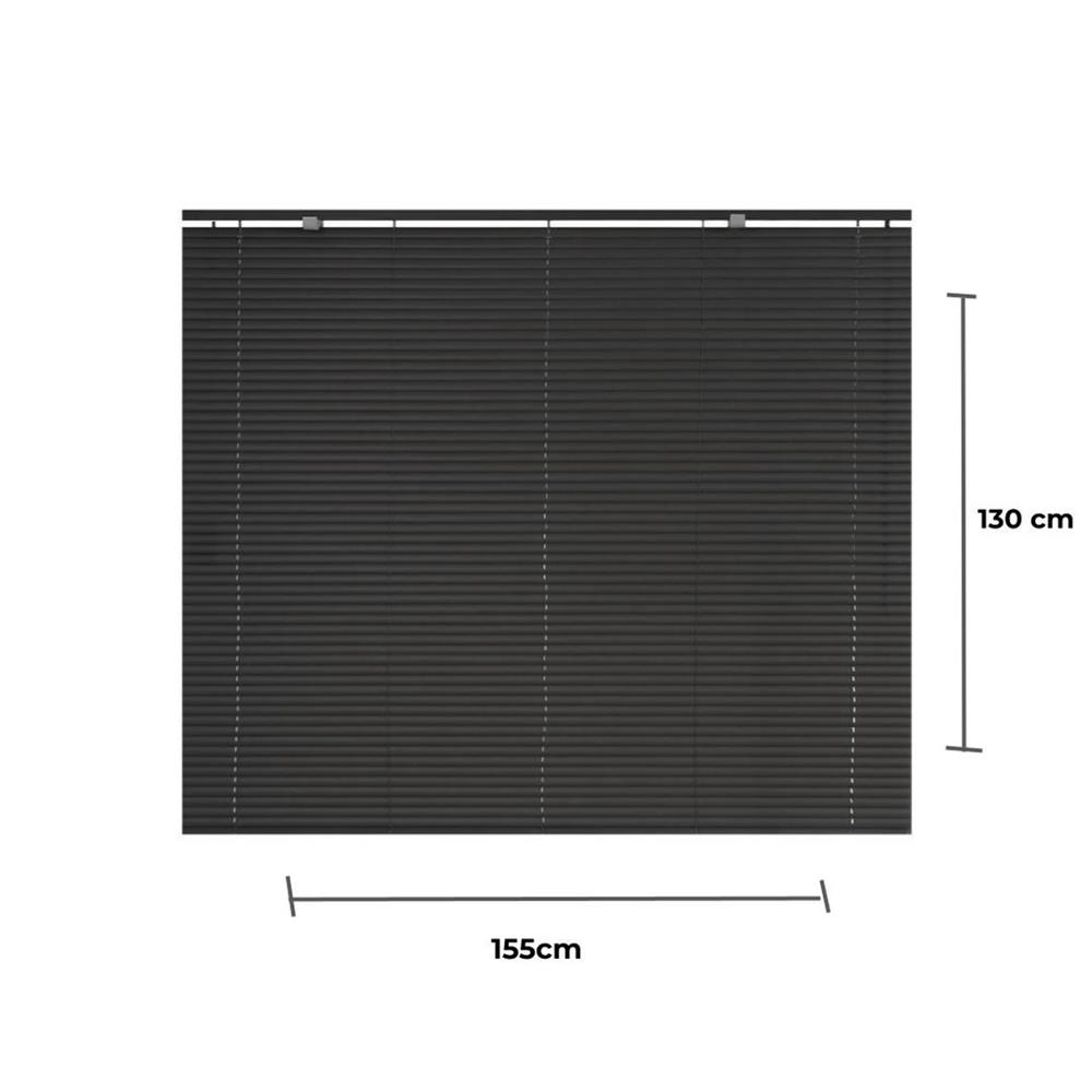 มู่ลี่ ไวนิล HOME LIVING STYLE 155X130 ซม. สีเทาเข้ม