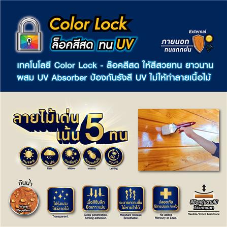 สีย้อมไม้ ชนิดเงา WOODTECT WOODSTAIN 106 สีไม้สักล้านนา 1/4 แกลลอน_2