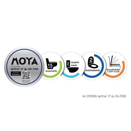 สุขภัณฑ์ 1 ชิ้น MOYA SN-T008 3/6 ลิตร สีขาว_6