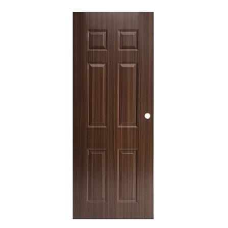 ประตูภายใน UPVC AZLE LT-04 80X200 ซม. สีน้ำตาล-โอ๊ค เจาะลูกบิด_0