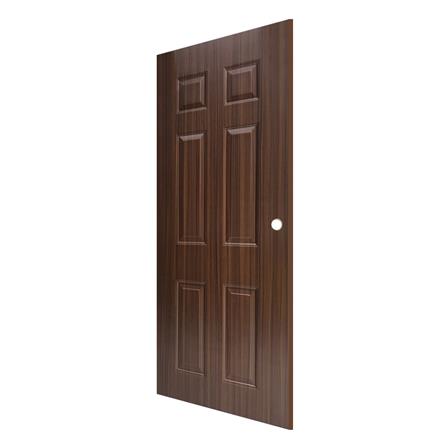 ประตูภายใน UPVC AZLE LT-04 80X200 ซม. สีน้ำตาล-โอ๊ค เจาะลูกบิด_1