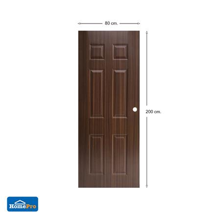 ประตูภายใน UPVC AZLE LT-04 80X200 ซม. สีน้ำตาล-โอ๊ค เจาะลูกบิด_4