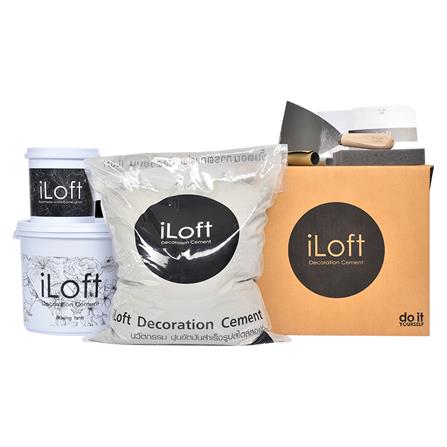 สีซีเมนต์สร้างลาย ILOFT สีดำ 1 9 กก._0
