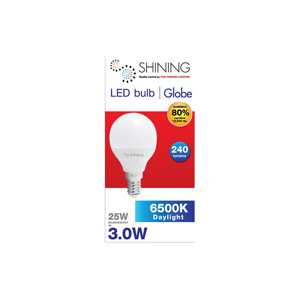 หลอด LED Bulb Shining 15000Hr 3W WW E14