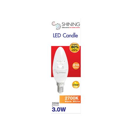 หลอด LED TOSHIBA CANDLE 15000HR 3 วัตต์ E14 WARMWHITE_3