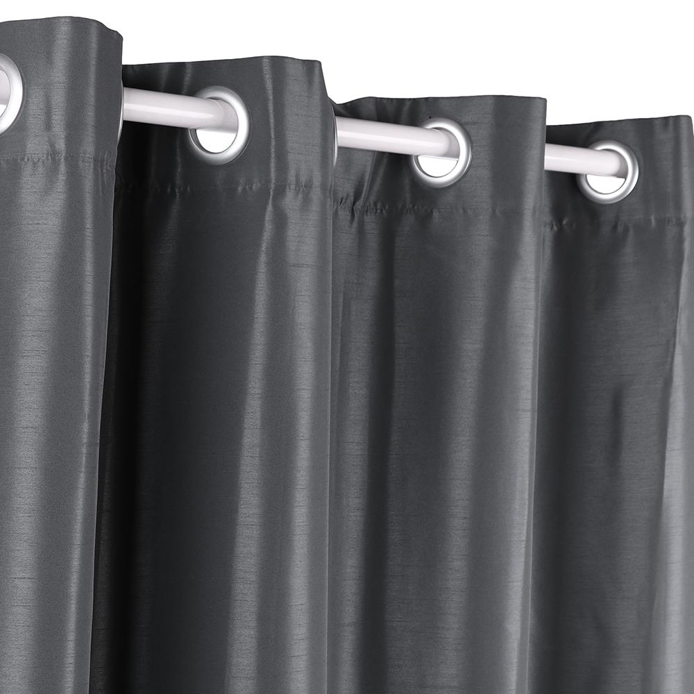 ม่าน EYELET HOME LIVING STYLE SILKY UV 140X220 ซม. สีเทา