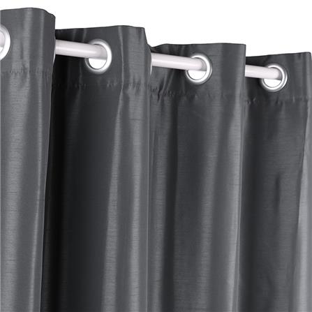 ม่าน EYELET HOME LIVING STYLE SILKY UV 140X220 ซม. สีเทา_1