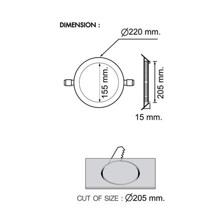 โคมไฟดาวน์ไลท์ LED RACER NANO-D 18 วัตต์ WARMWHITE_5