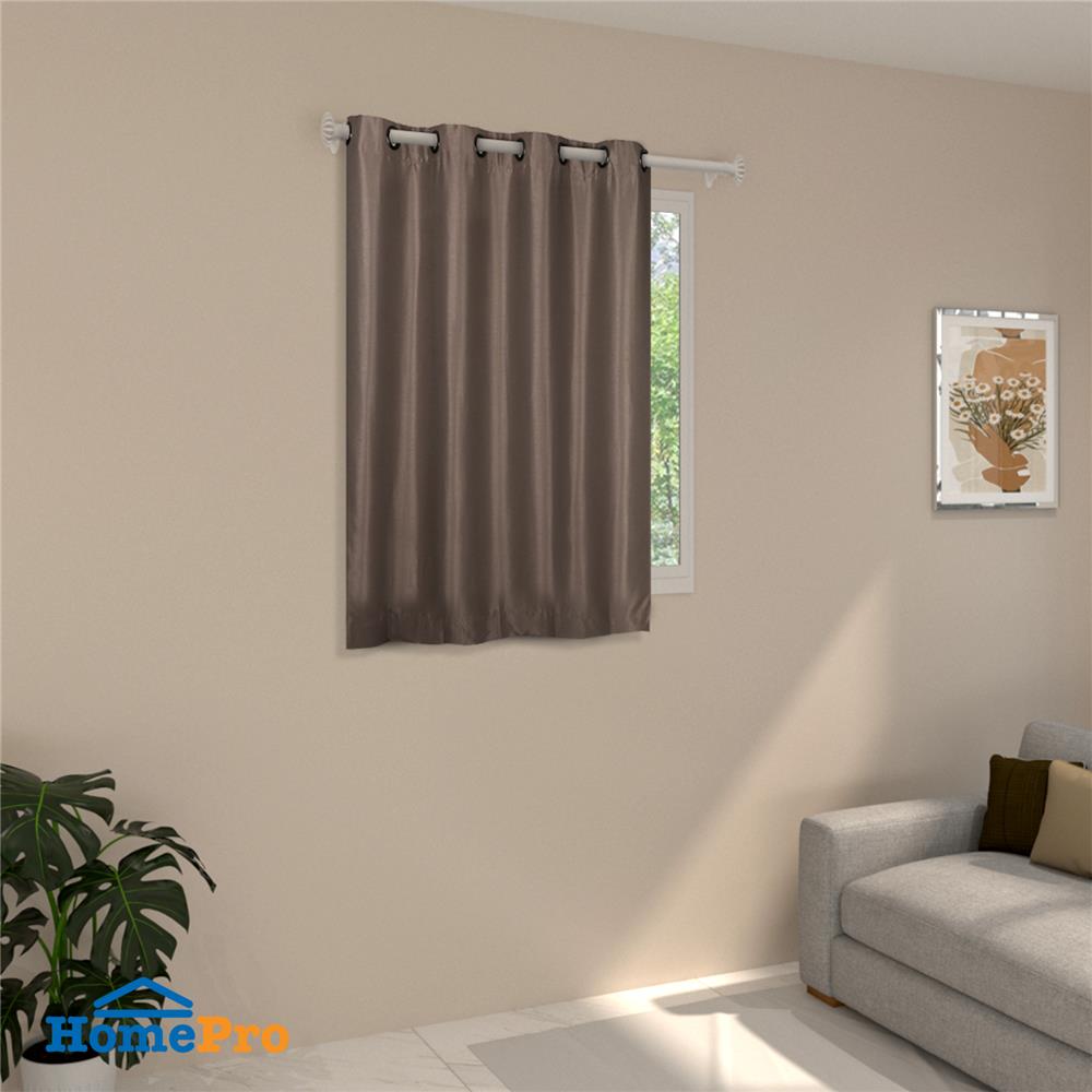 ม่านEYELET HOME LIVING STYLE SILKY UV 140X160 ซม. สีน้ำตาล