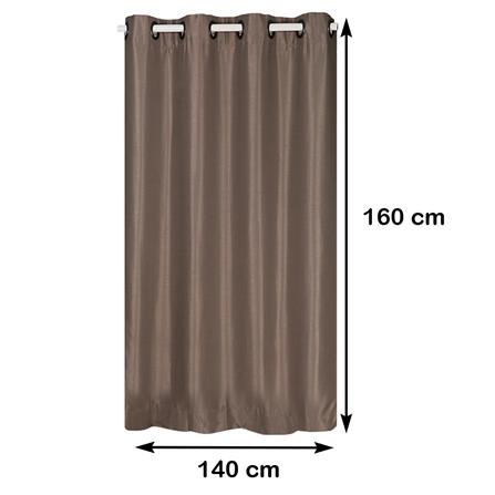 ม่านEYELET HOME LIVING STYLE SILKY UV 140X160 ซม. สีน้ำตาล_7