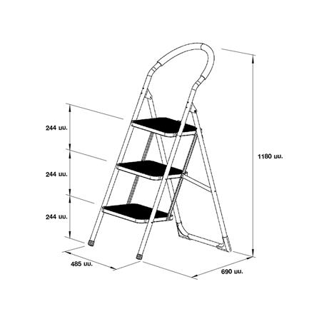 บันได STEP 3 ขั้น MATALL R26903 สีดำ_4