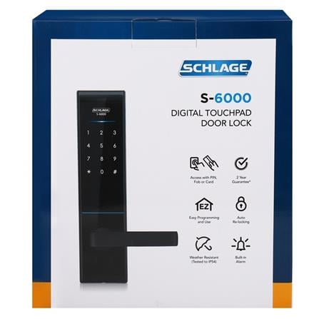 กลอนดิจิตอล SCHLAGE S-6000 สีดำ_6