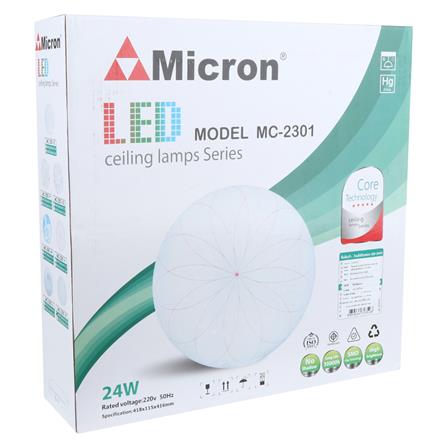 ไฟเพดาน LED MC2301-K-24 วัตต์ DAYLIGHT MICRON พลาสติก MODERN สีขาว/ฟ้า 16 นิ้ว_4