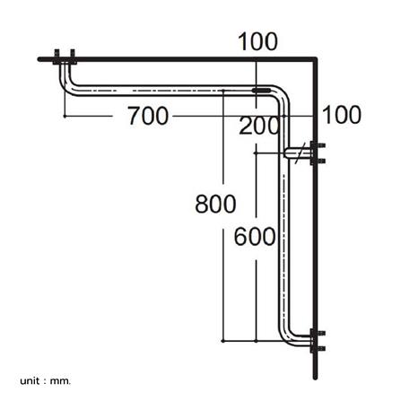 ราวมือจับ แบบตัว L AMERICAN STANDARD HR-320370-01R_1