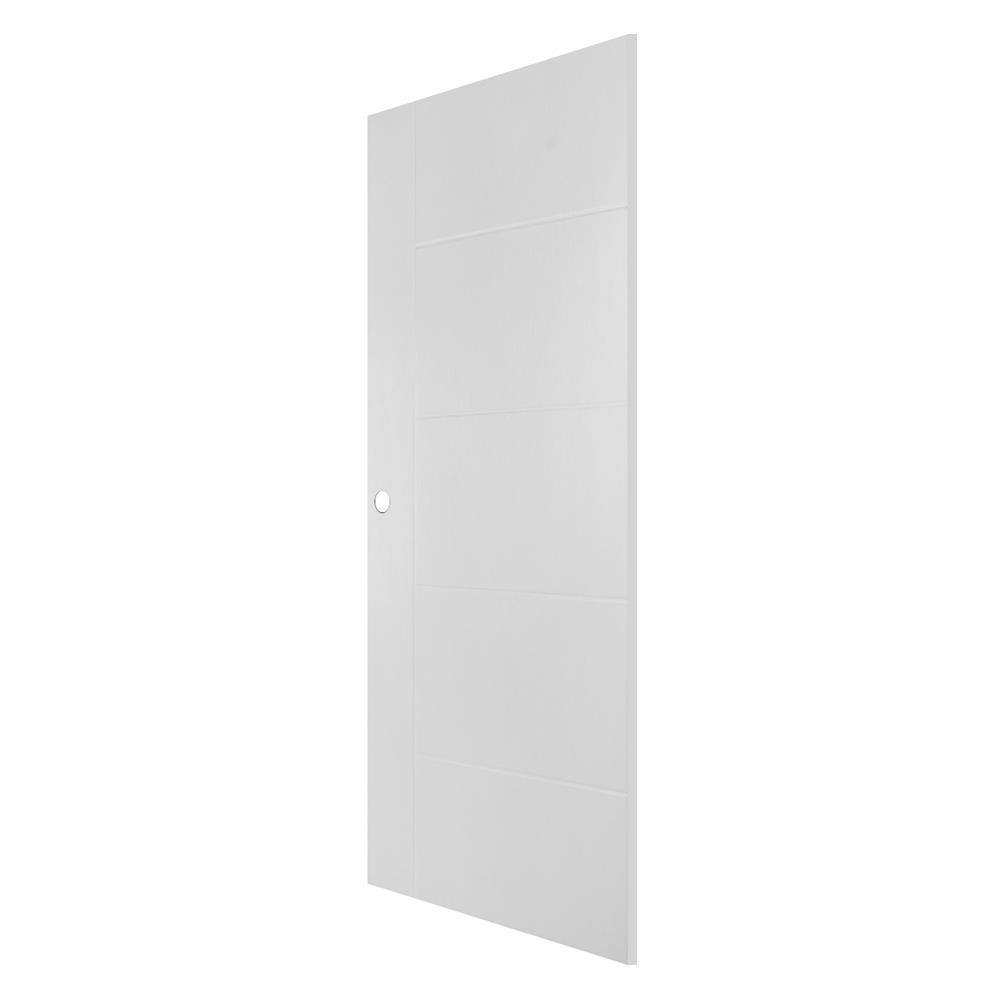 ประตูภายนอก UPVC AZLE ET-06W 80x200 ซม. สีขาว เจาะลูกบิด