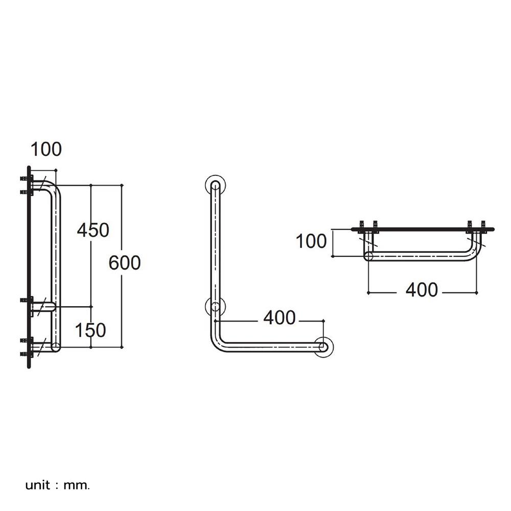 ราวมือจับ แบบตัว L AMERICAN STANDARD HR-320540-01R