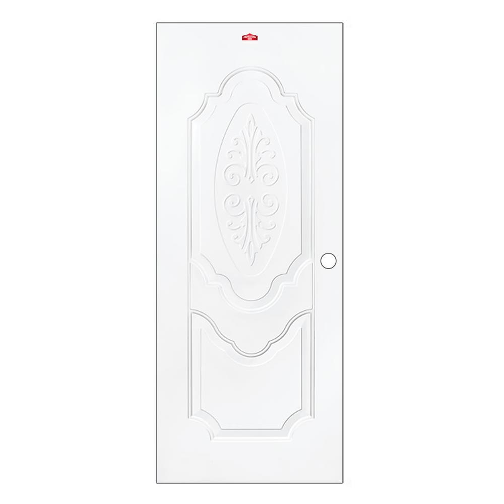 ประตูภายนอกเหล็ก เจาะลูกบิด PROFESSIONAL DOOR R1W 79.2X199.4 ซม. สีขาว