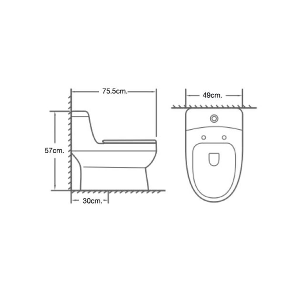 1-PIECE TOILET MOYA PLUS SN-T010 4.8L WHITE