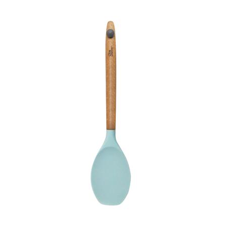 CHINESE LADLE COOK CHARMY SA2912CC WOODEN HANDLE LIGHT BLUE_0