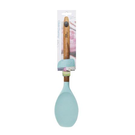 CHINESE LADLE COOK CHARMY SA2912CC WOODEN HANDLE LIGHT BLUE_1