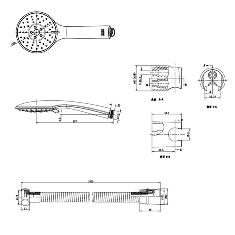ชุดฝักบัวสายอ่อน AMERICAN STANDARD F46306-CHADYHS