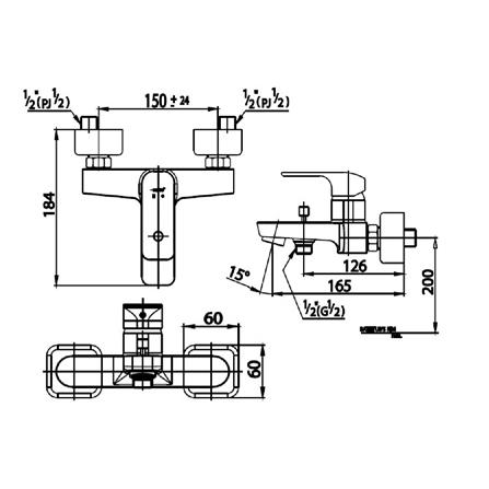 ก๊อกผสมอ่างอาบ COTTO CT2147AGR สีทอง_1