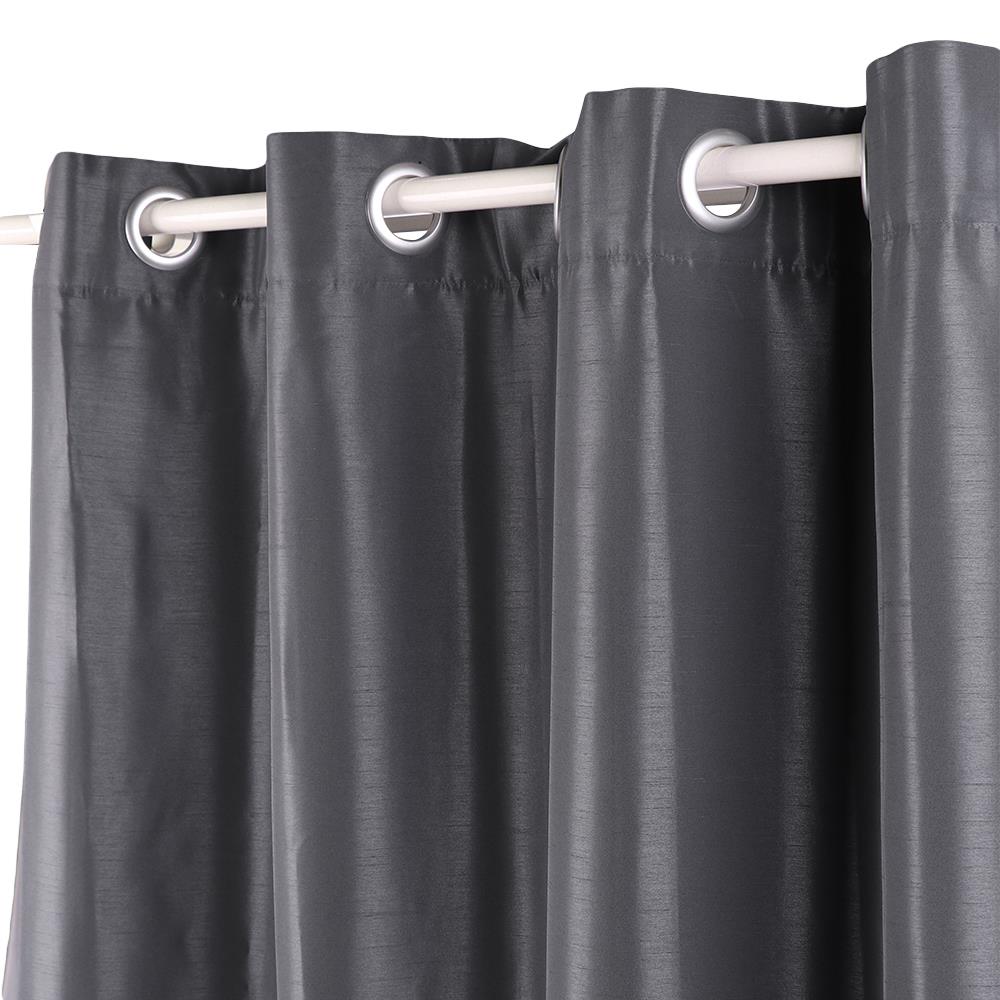 ม่าน EYELET HOME LIVING STYLE SILKY UV 140X250 ซม. สีเทา