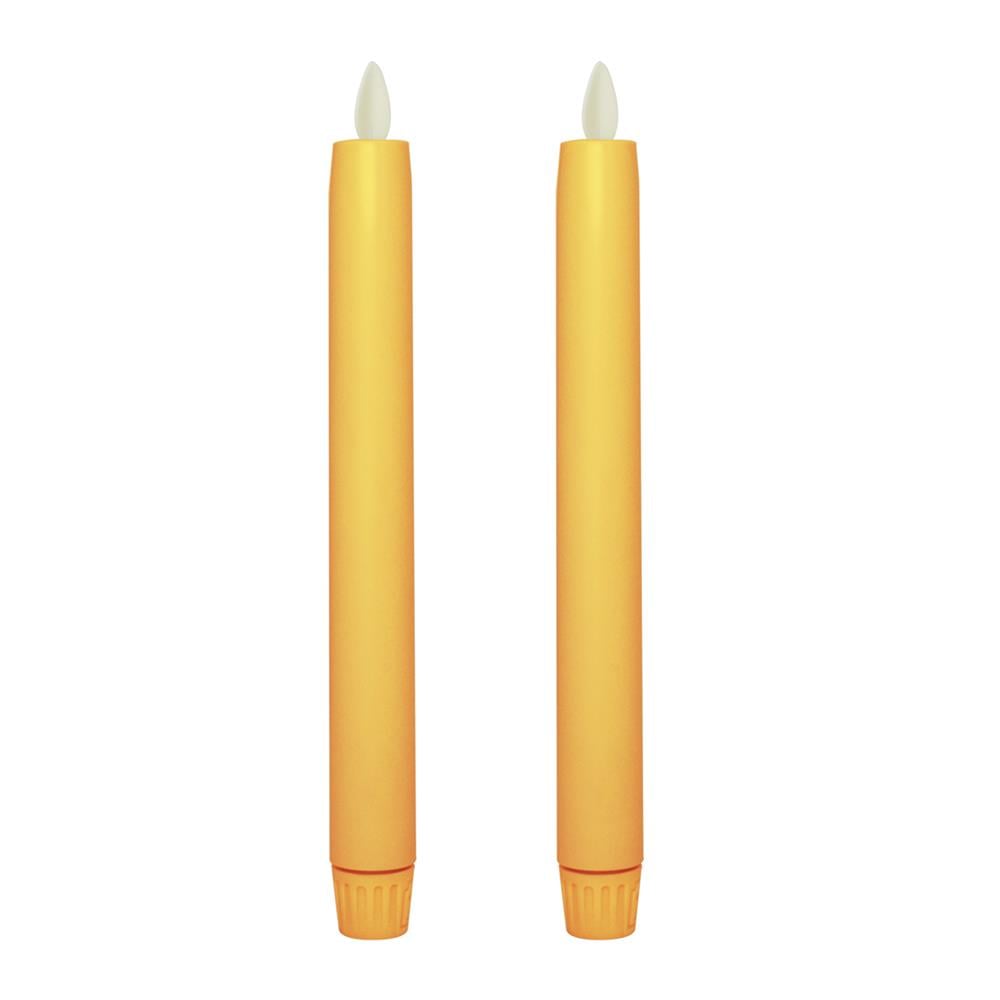 LED BLOW-OUT TAPER CANDLE CLAIRE 25CM YELLOW