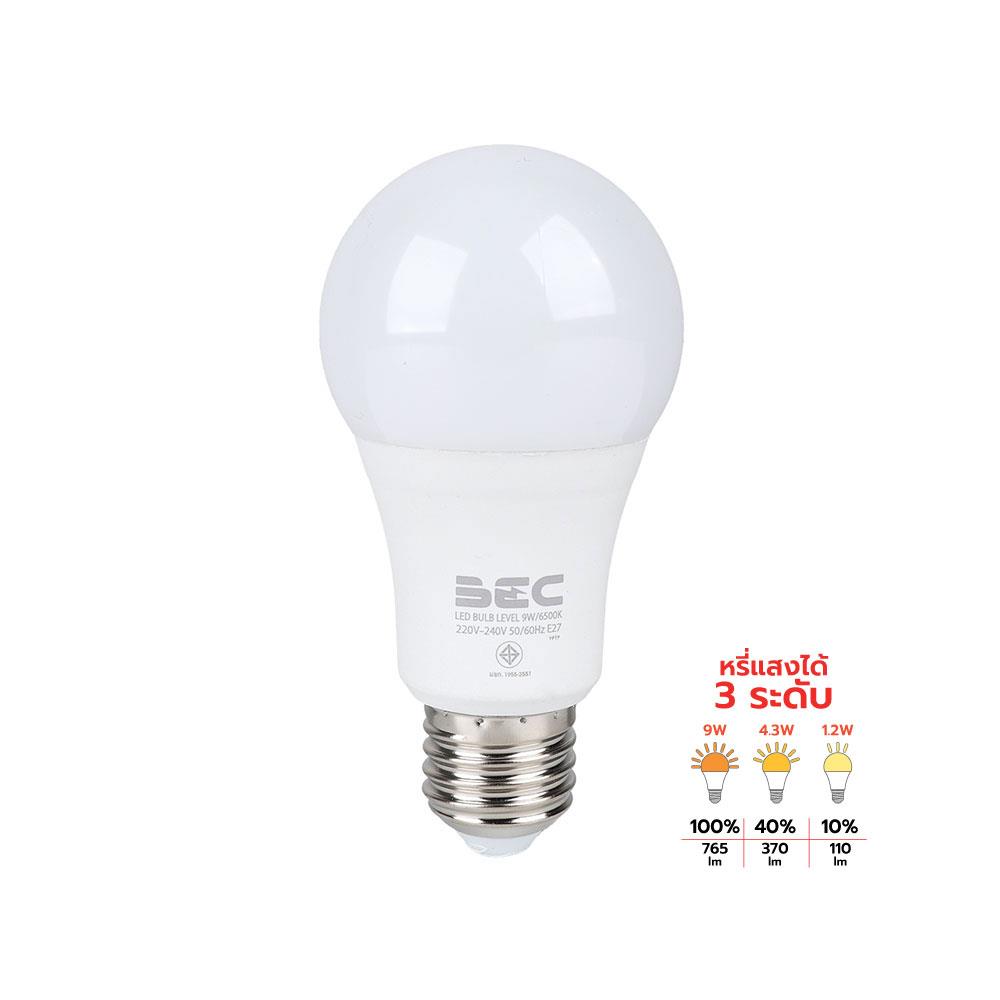 หลอด LED BEC BUBLE 3 STEP E27 9 วัตต์ WARMWHITE