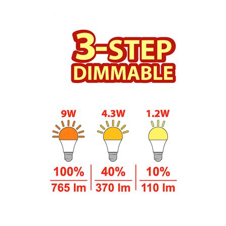 หลอด LED BEC BUBLE 3 STEP E27 9 วัตต์ WARMWHITE_2