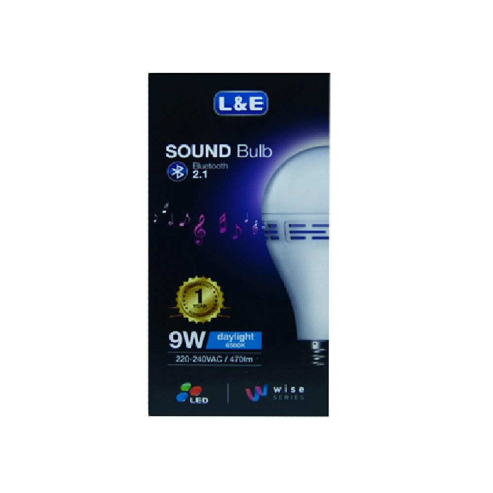 หลอด LED L&E BLUETOOTH SOUND 9 วัตต์ E27 DAYLIGHT
