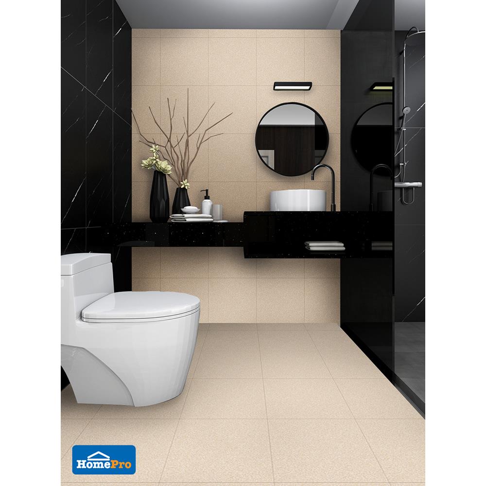 กระเบื้องพื้น 16x16 นิ้ว TARA ฮาร์ดร็อก เบจ EXC A (REC) 0.96 ตร.ม.