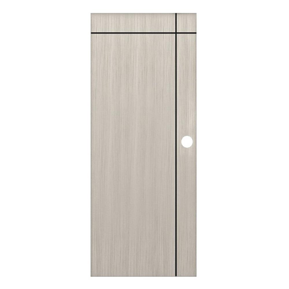 ประตูภายใน UPVC เจาะลูกบิด PARAZZO PUN06 90x220 ซม. สีเทา