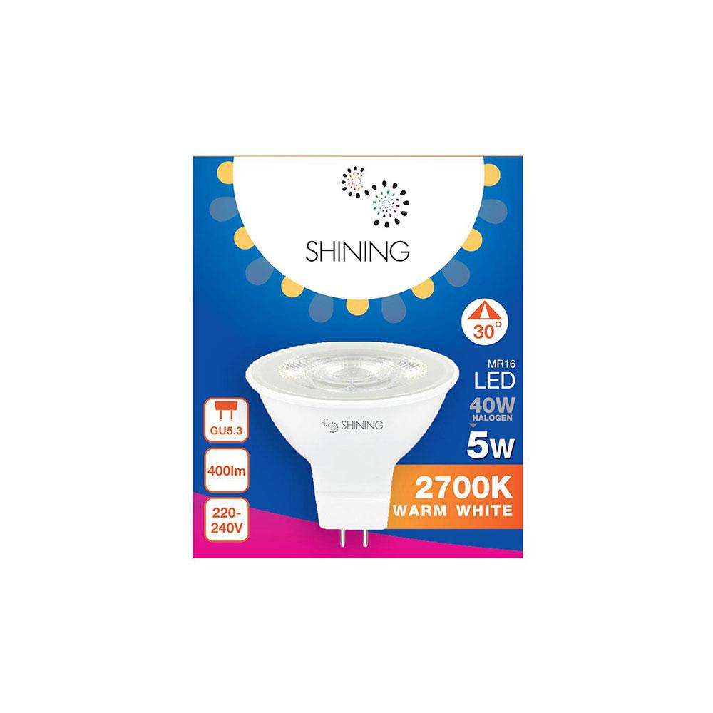 หลอด LED MR16 5W 220V WARMWHITE TOSHIBA