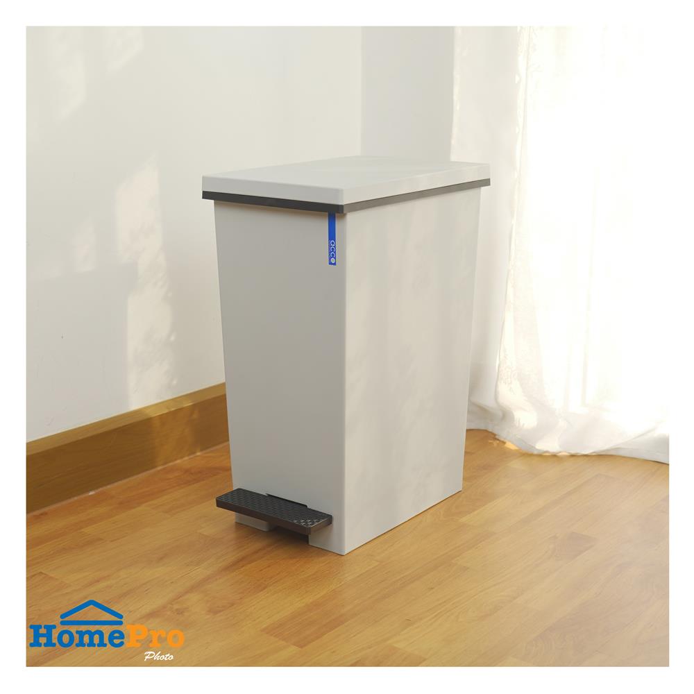 ถังขยะเหยียบเหลี่ยม DKW HH-2610I ขนาด 20L สีเทา