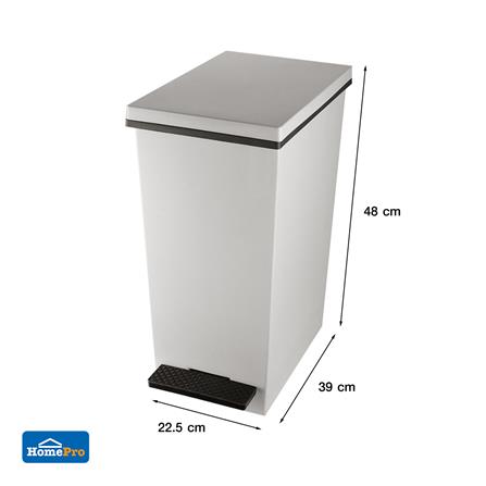 ถังขยะเหยียบเหลี่ยม ACCO HH-2610I 20 ลิตร สีเทา_10